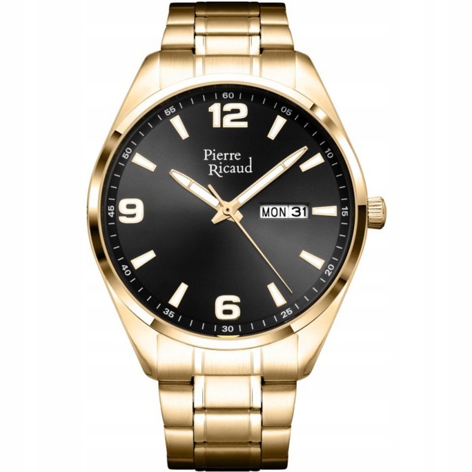 Pánské Hodinky Pierre Ricaud P91107.1154Q zlatý náramek