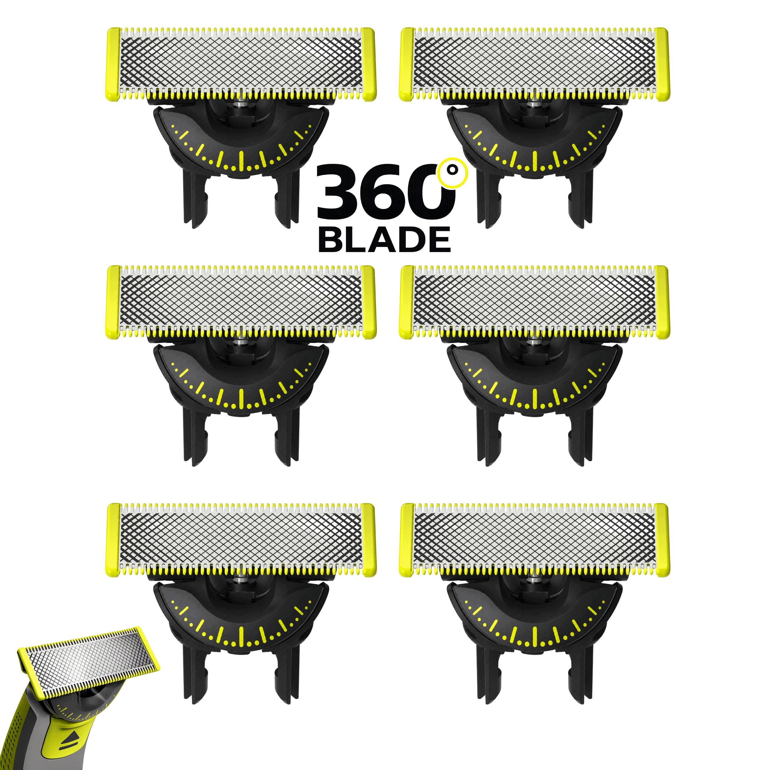 vyměnitelné břity Philips Oneblade 360 Sada 6 Ks Náhradní Nástavec Pro Holicí Strojek
