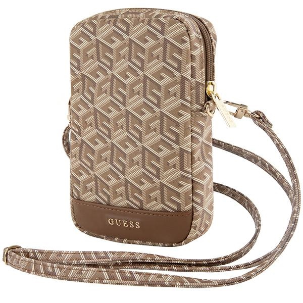 Guess Taška Guwbzpgcspgw hnědá/brown Zip GCube Bottom Stripe