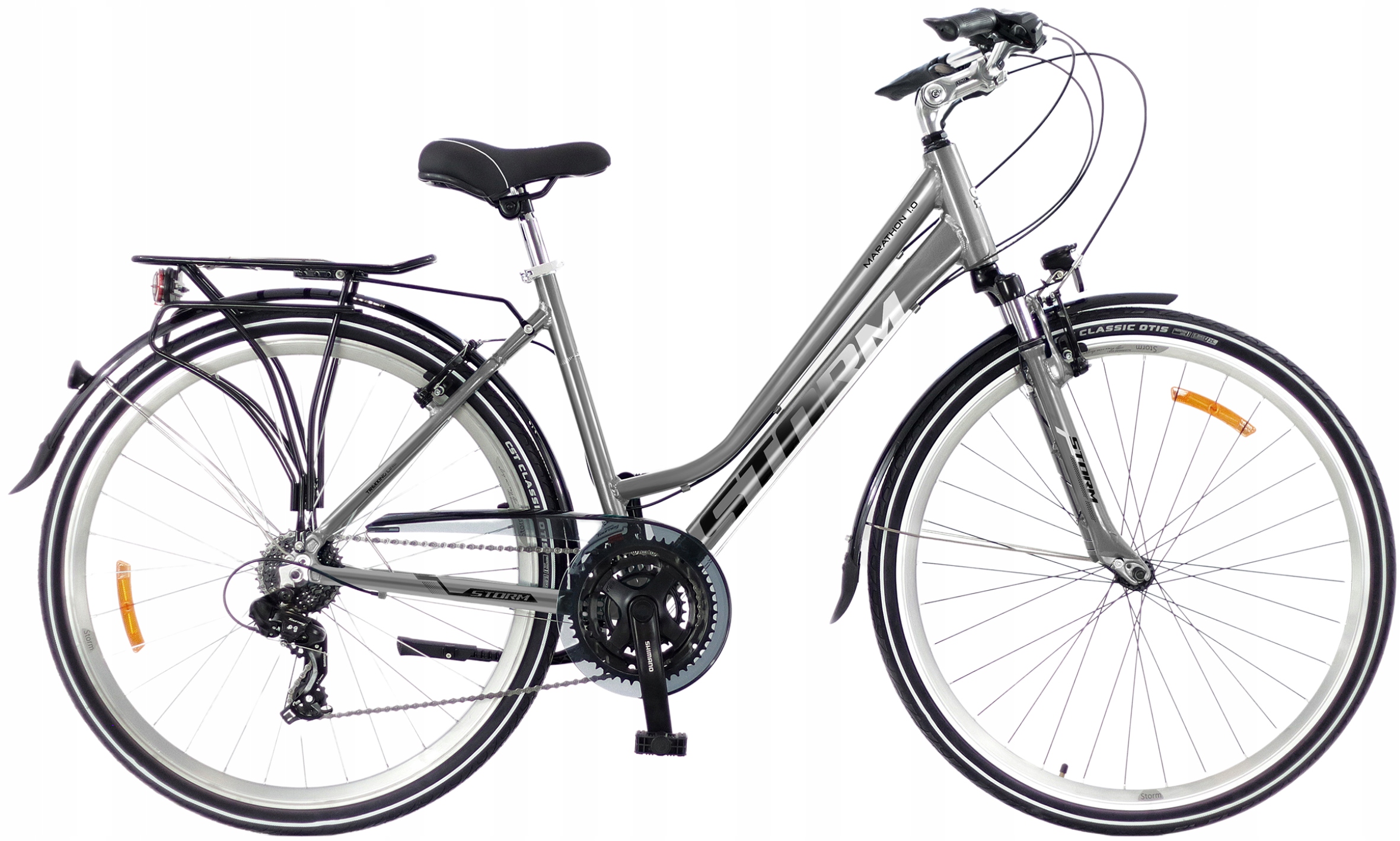 Rower Trekkingowy Storm Marathon 1.0 Lady 19 28 srebrny