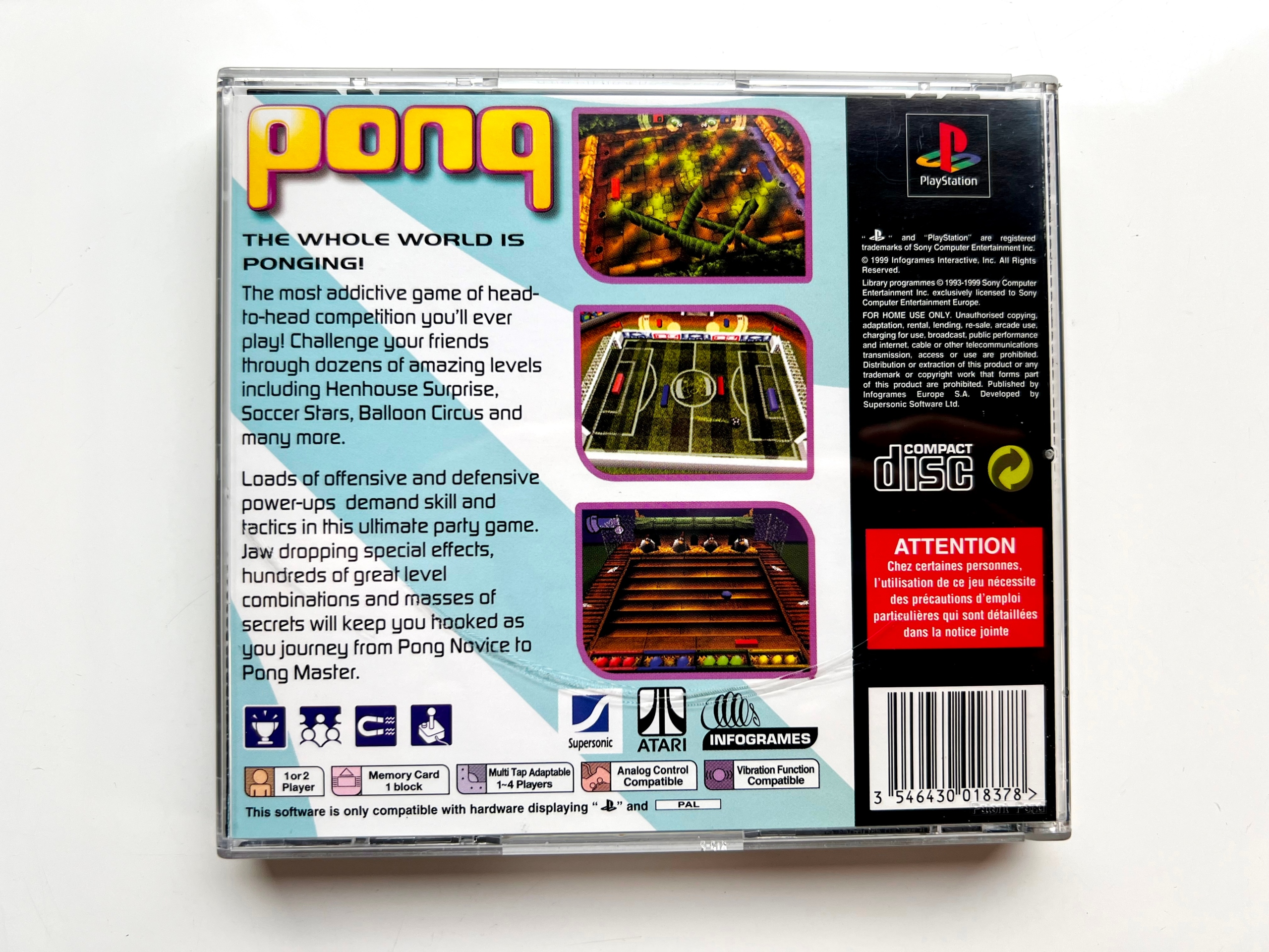 *** PONG PS1 PSX PSONE PLAYSTATION 3xA *** Platforma Sony PlayStation (PSX)