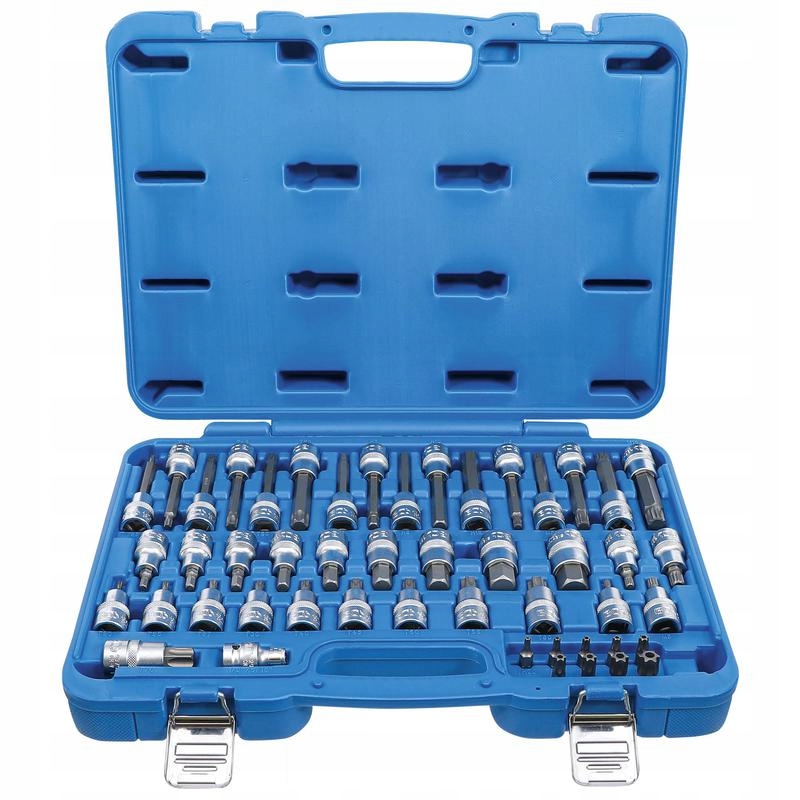 Sada 49 hlavíc s bitmi Torx, imbus, Xzn, 12,5 mm (1/2") a 8 mm (5/16"), Bgs
