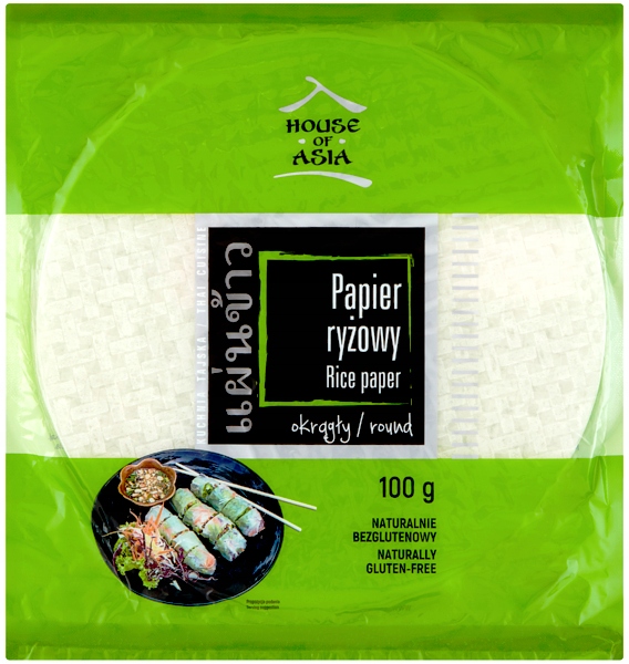 

Papier ryżowy okrągły 100g 22cm Sajgonki