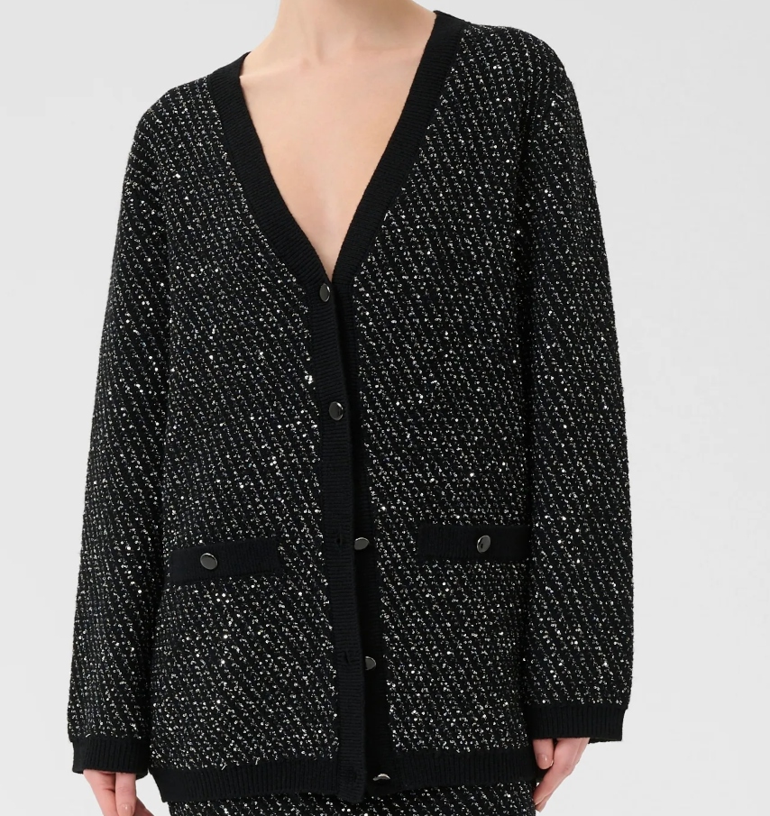 Gestuz GZCosma Cardigan Černý s Lurexem Xs