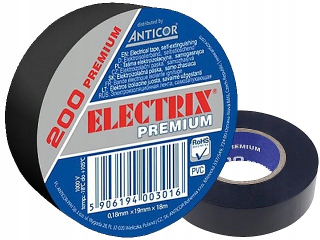

Taśma Izolacyjna Electrix 200 20mb x 19m Premium