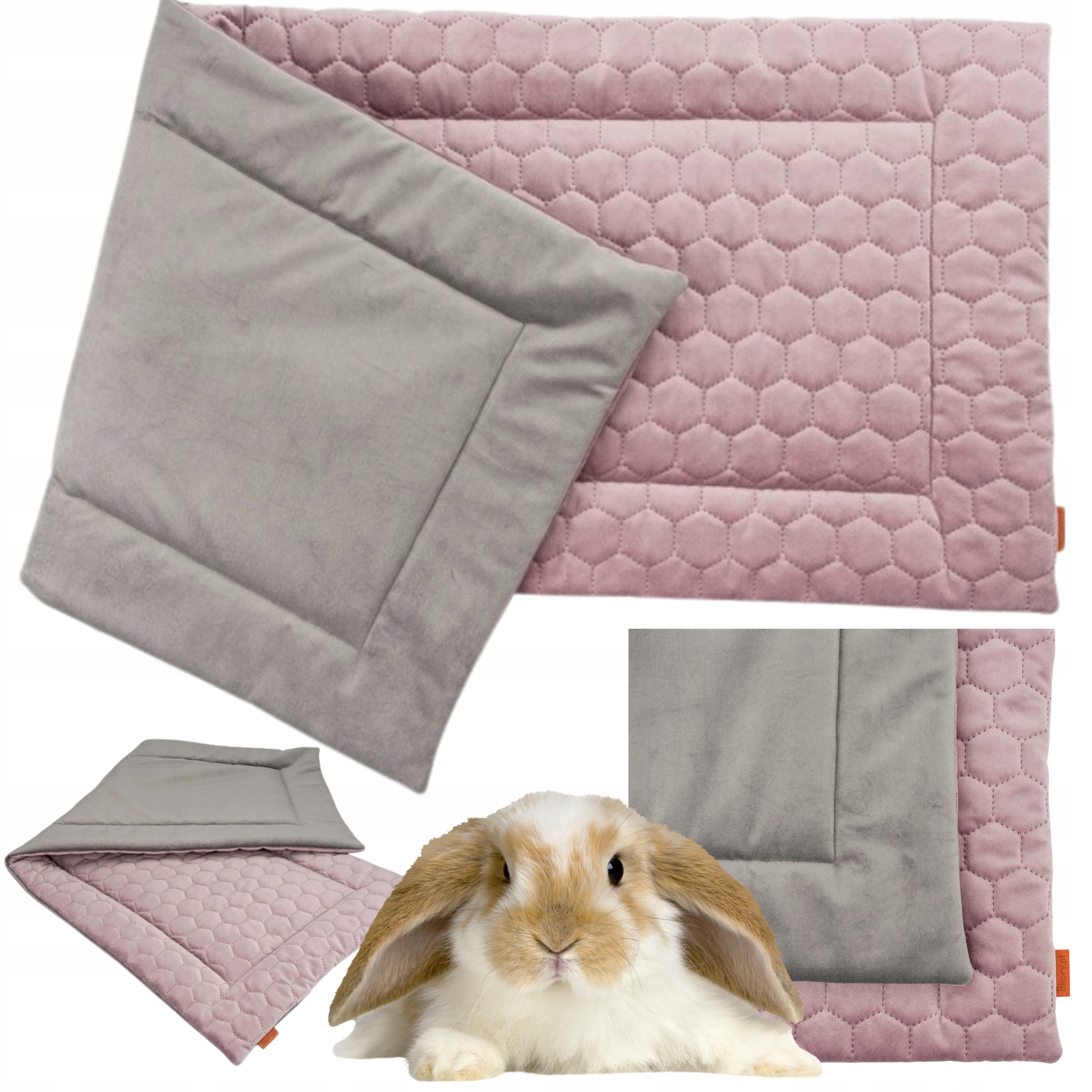 Levně Podložka Matrace do klece ohrádky pro králíka a hlodavce myší 50x50 cm uKory Růžová