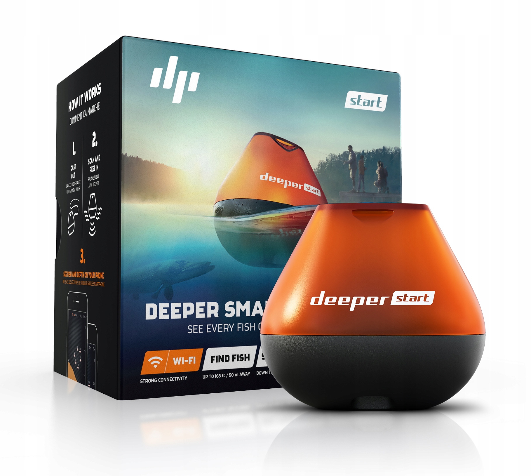 ECHOSONDA cast original DEEPER START SONAR z WIFI!