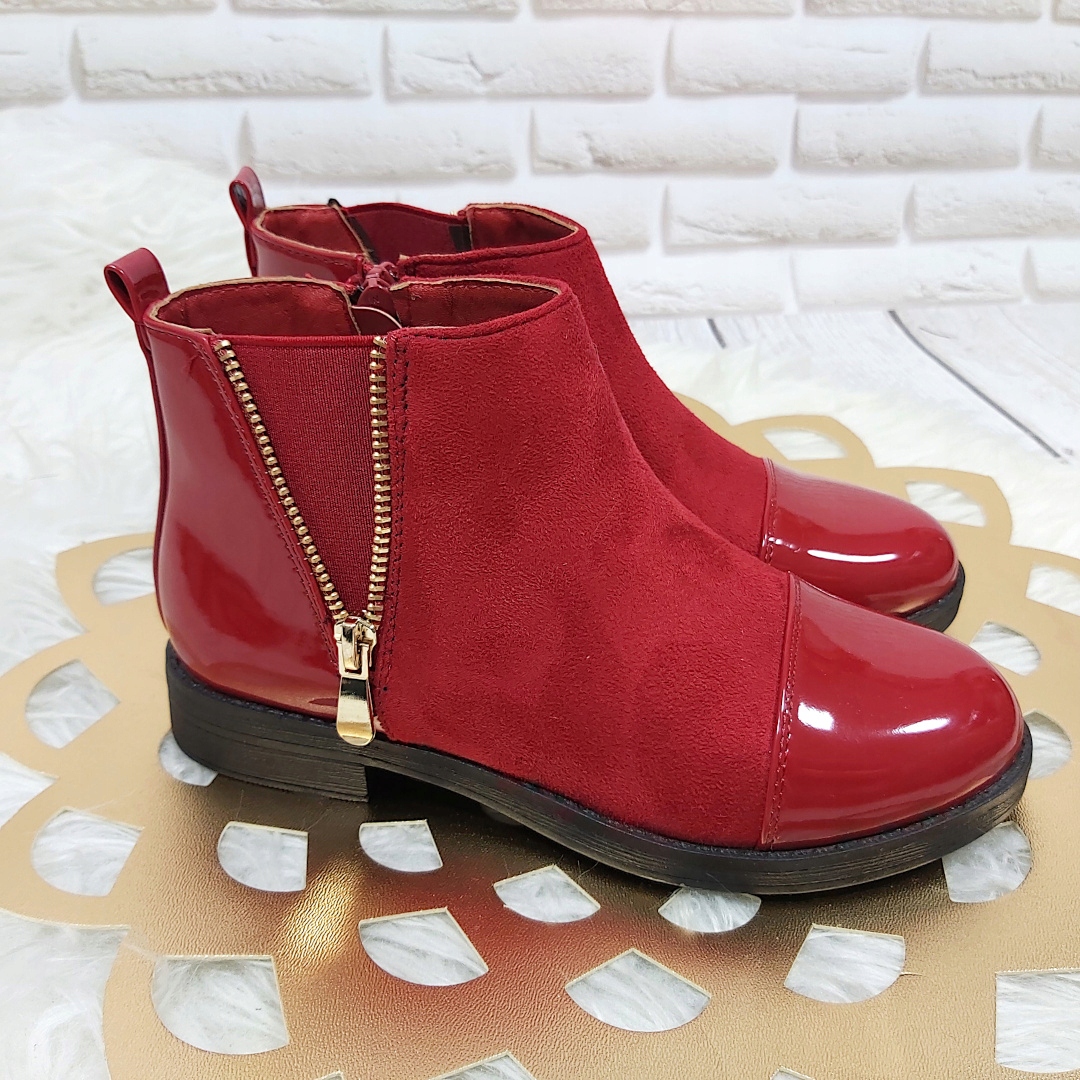 BOTKI DZIEWCZĘCE Z LAKIEROWANYM NOSKIEM SUWAK 36 Marka Inna marka