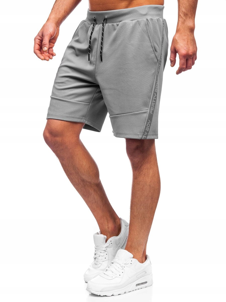 

Krótkie Spodenki Dresowe Szare KS2601 Denley_m