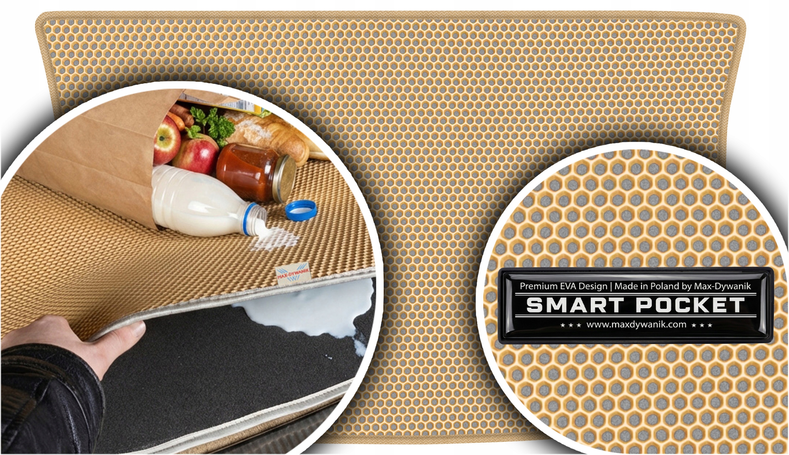 Renault Clio II Hb 1998-2000 Vložka do kufru Eva Smart Pocket Béžová