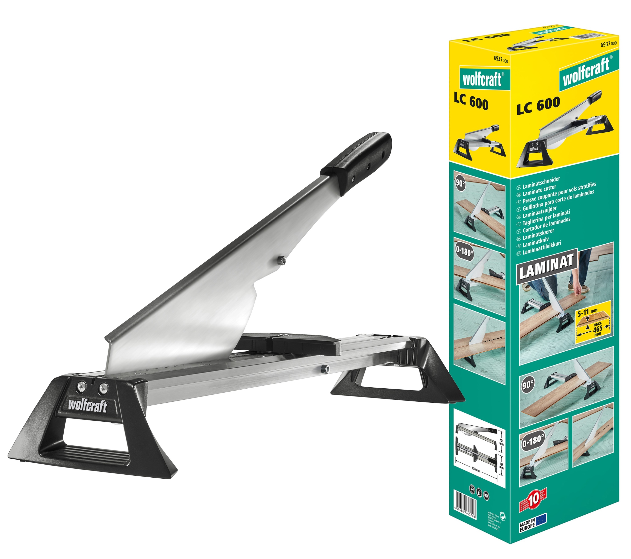 Gilotína na rezanie laminovaných panelov 8 mm Wolfcraft LC 600