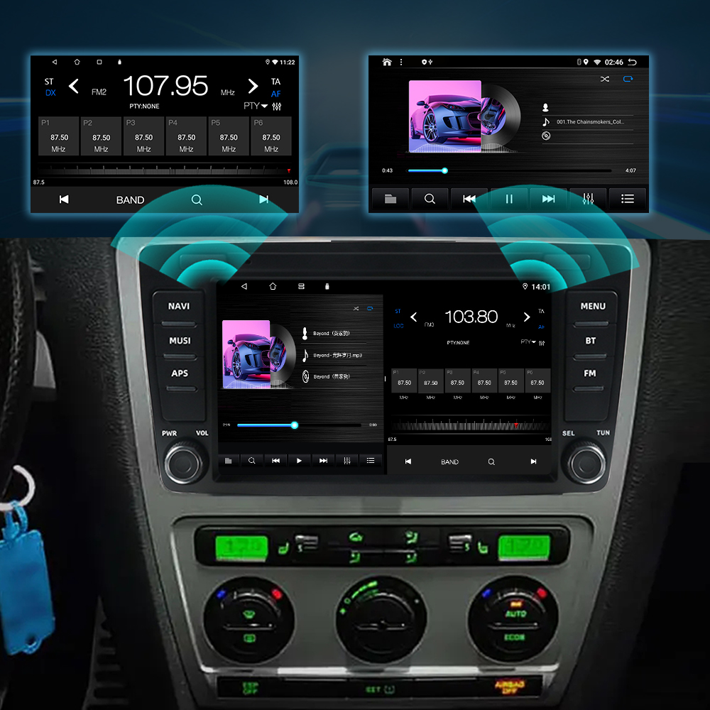 RADIO ANDROID 13 SAMOCHODOWE SKODA OCTAVIA MK2 A5 2004-2014 RAPID YETI 2/64 Rodzaje odtwarzanych nośników USB