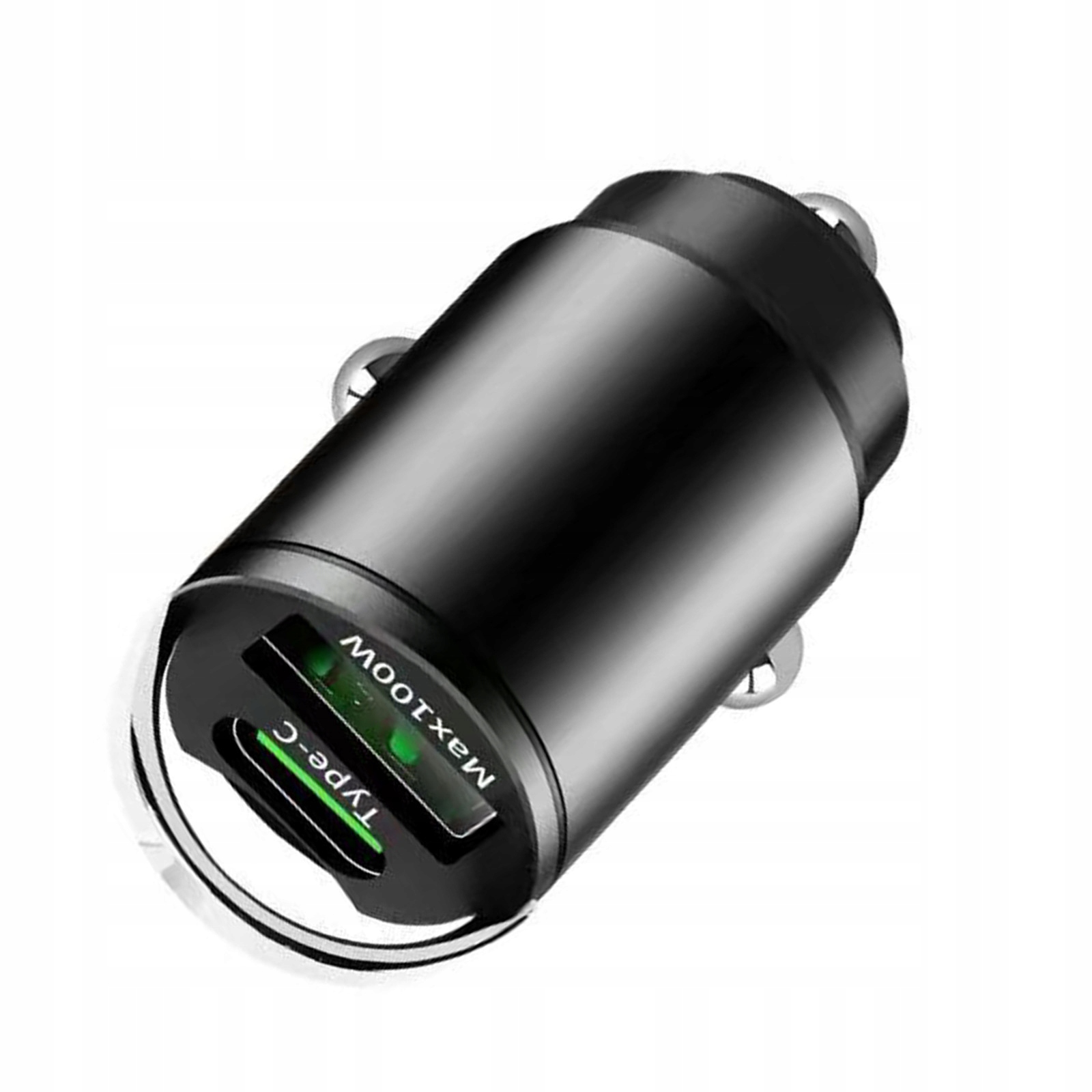 ŁADOWARKA SAMOCHODOWA MINI MOCNA SZYBKA type-c+Max100W CZARNY Producent inny