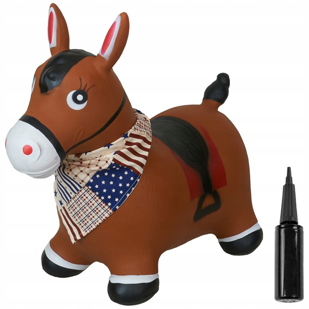 SKOCZEK KONIK GUMOWY DO SKAKANIA + POMPKA SUN BABY