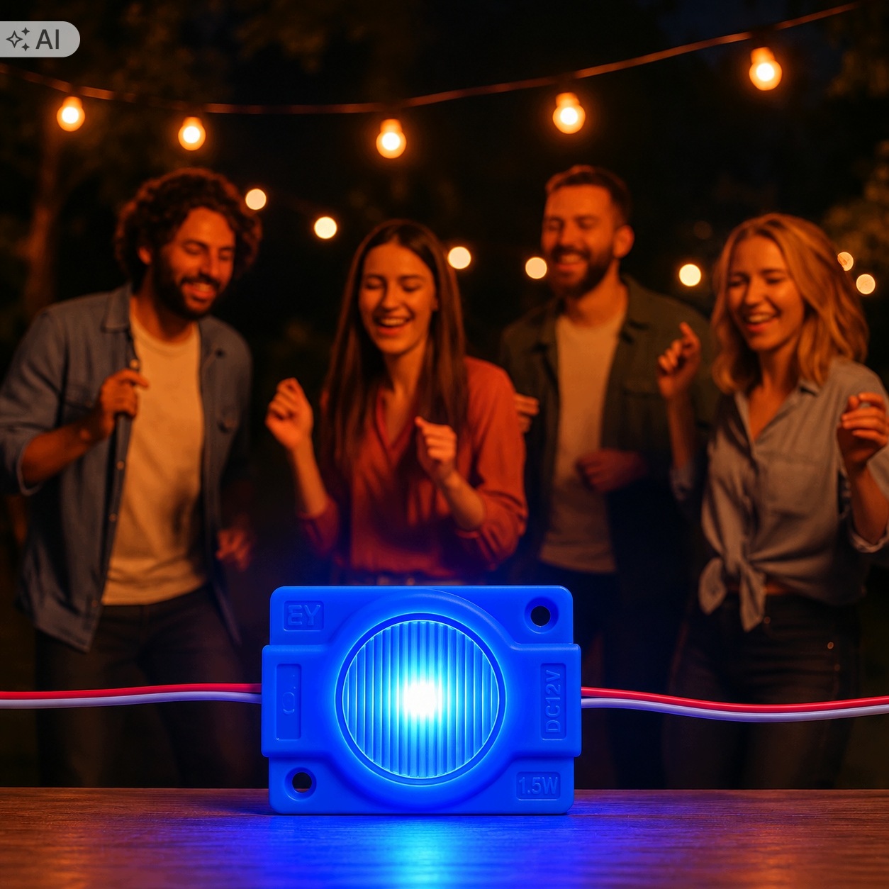 Niebieski moduł LED 12V do podświetlania reklam i elementów wnętrza