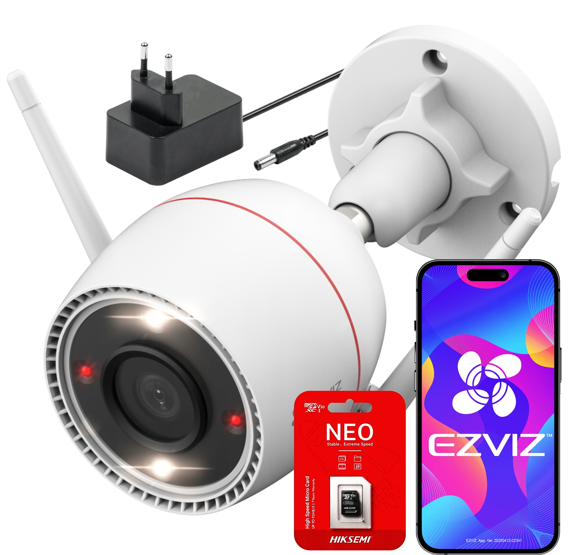 WiFi kamera 5Mpx Ezviz H3c 5MP Barva Detekce Odpuzování 64GB karta