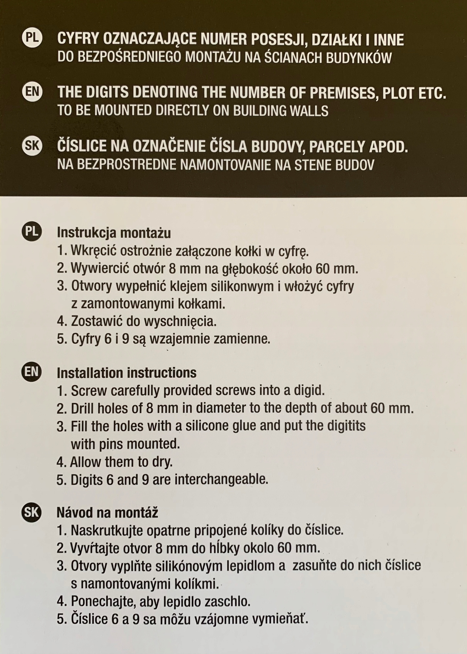 LITERA D NA DOM BUDYNEK ADRES LITERY NA DOM 9 CM - CZARNA Kod producenta litera D czarna