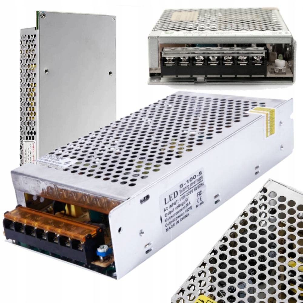 

Zasilacz Led Impulsowy 5V 20A 100W Do Taśm S-100-5