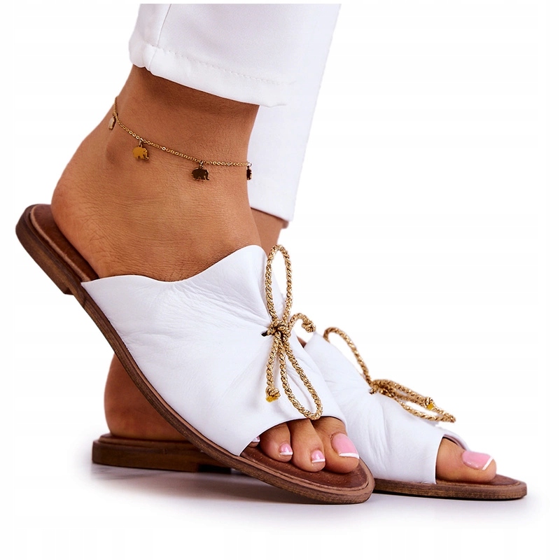 Dámské Kožené Nazouváky Nicole 2659/003 Bílé 36