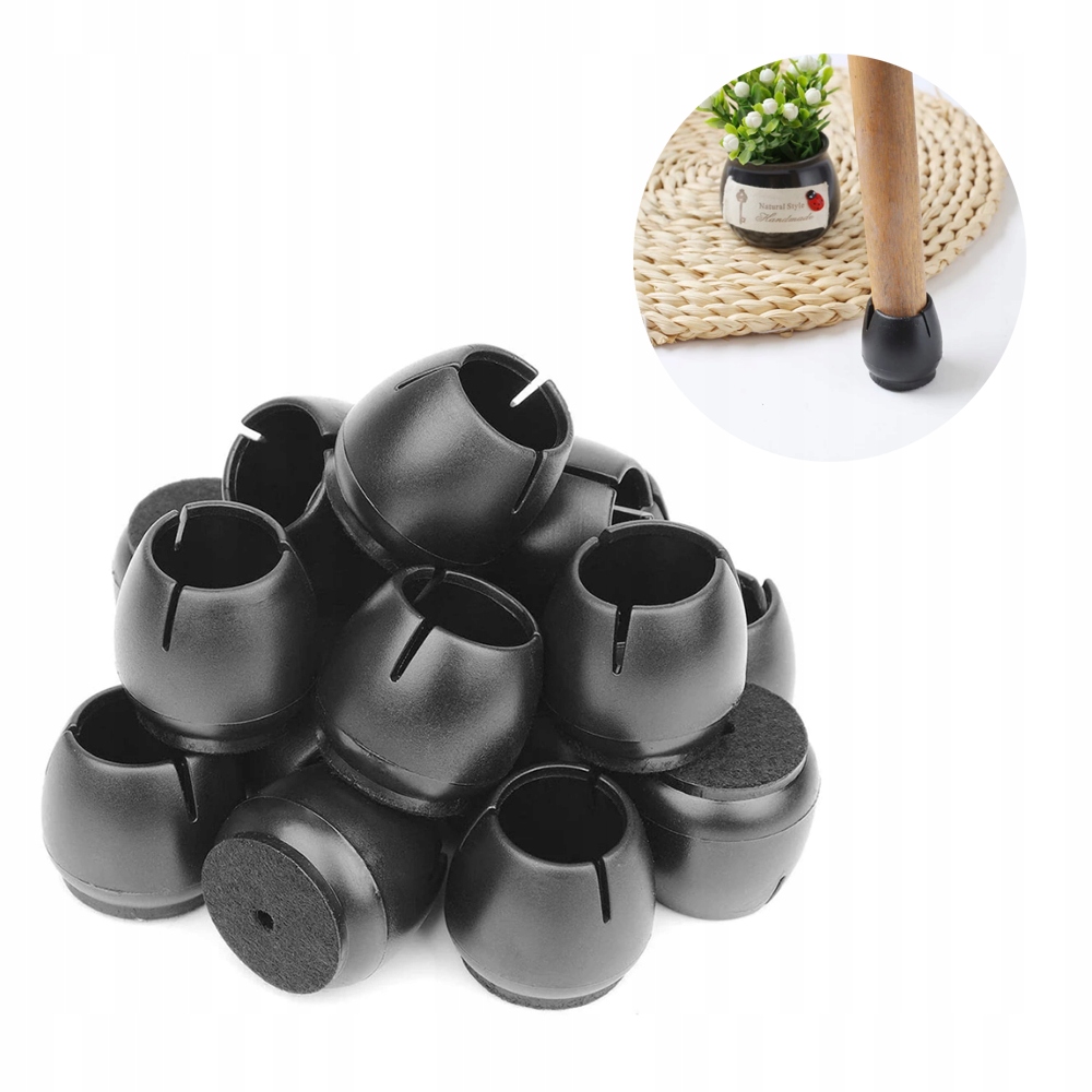 

Nakładki Na Nogi Krzesła Filc 26-29MM Czarne 16szt