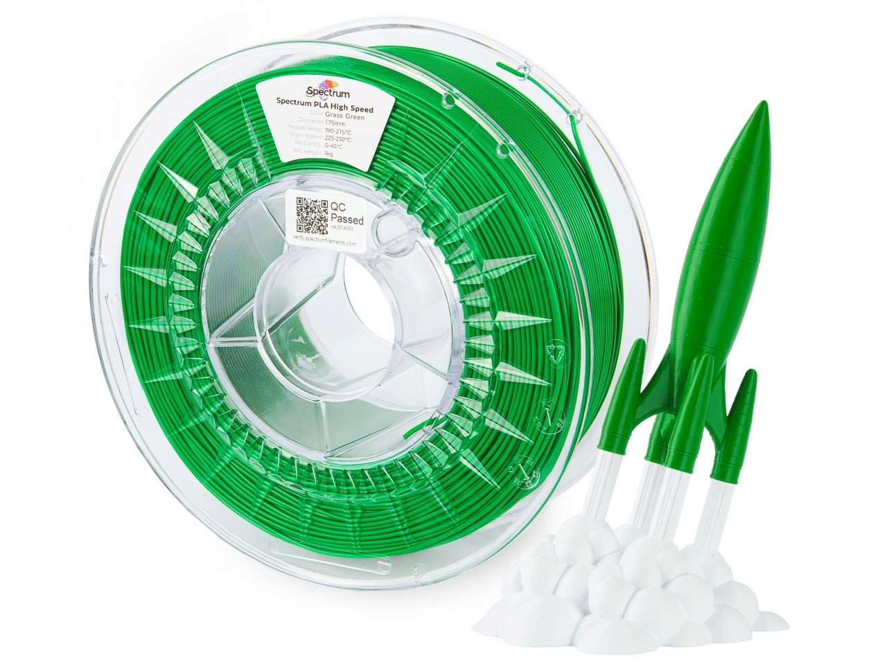 Filament Spectrum Pla High Speed Grass Green Zelený 1,75 mm 1 kg