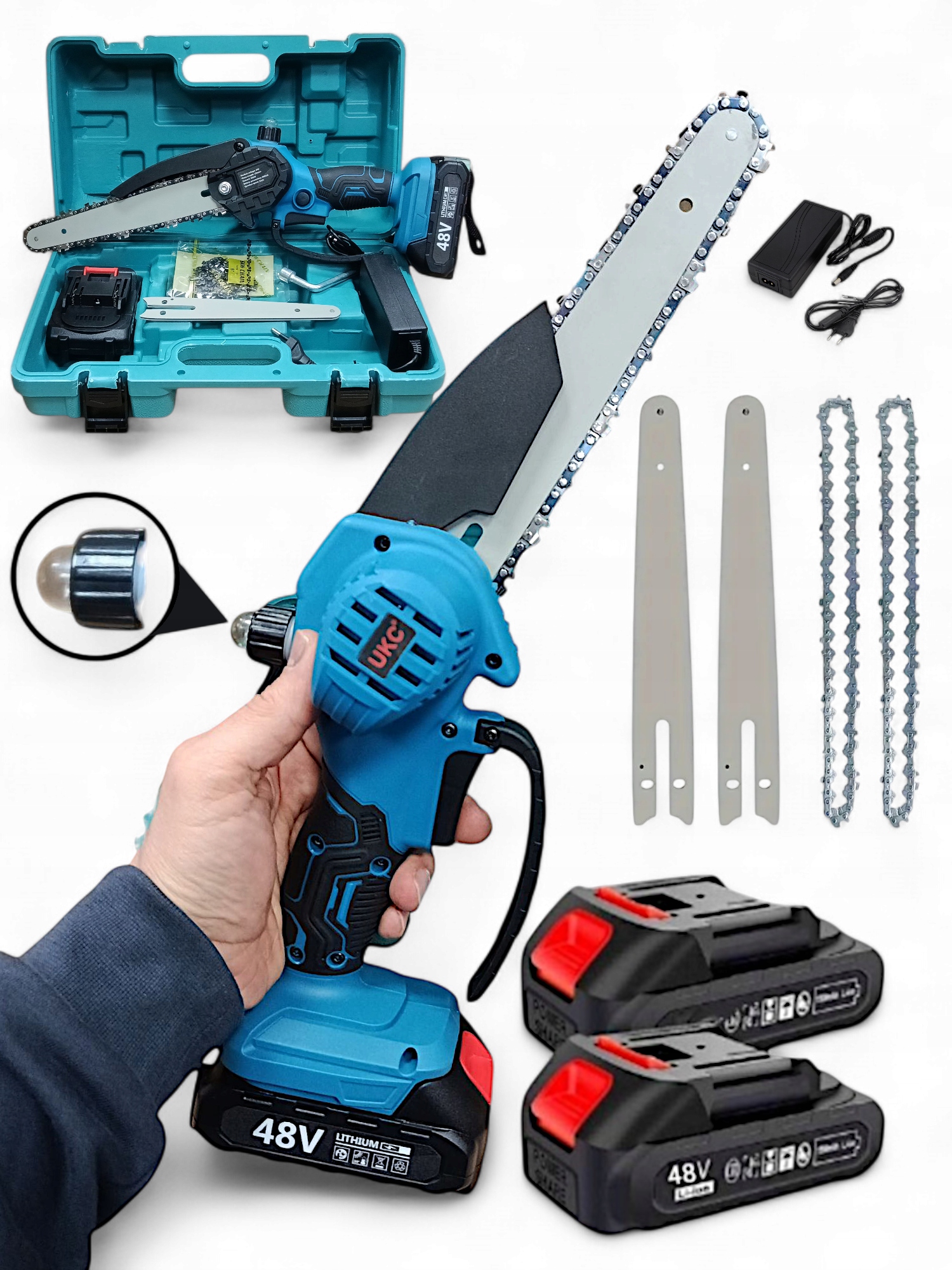 Piła łańcuchowa Akumulatorowa 8" pilarka Bezszczotkowa Smarowanie łańcucha