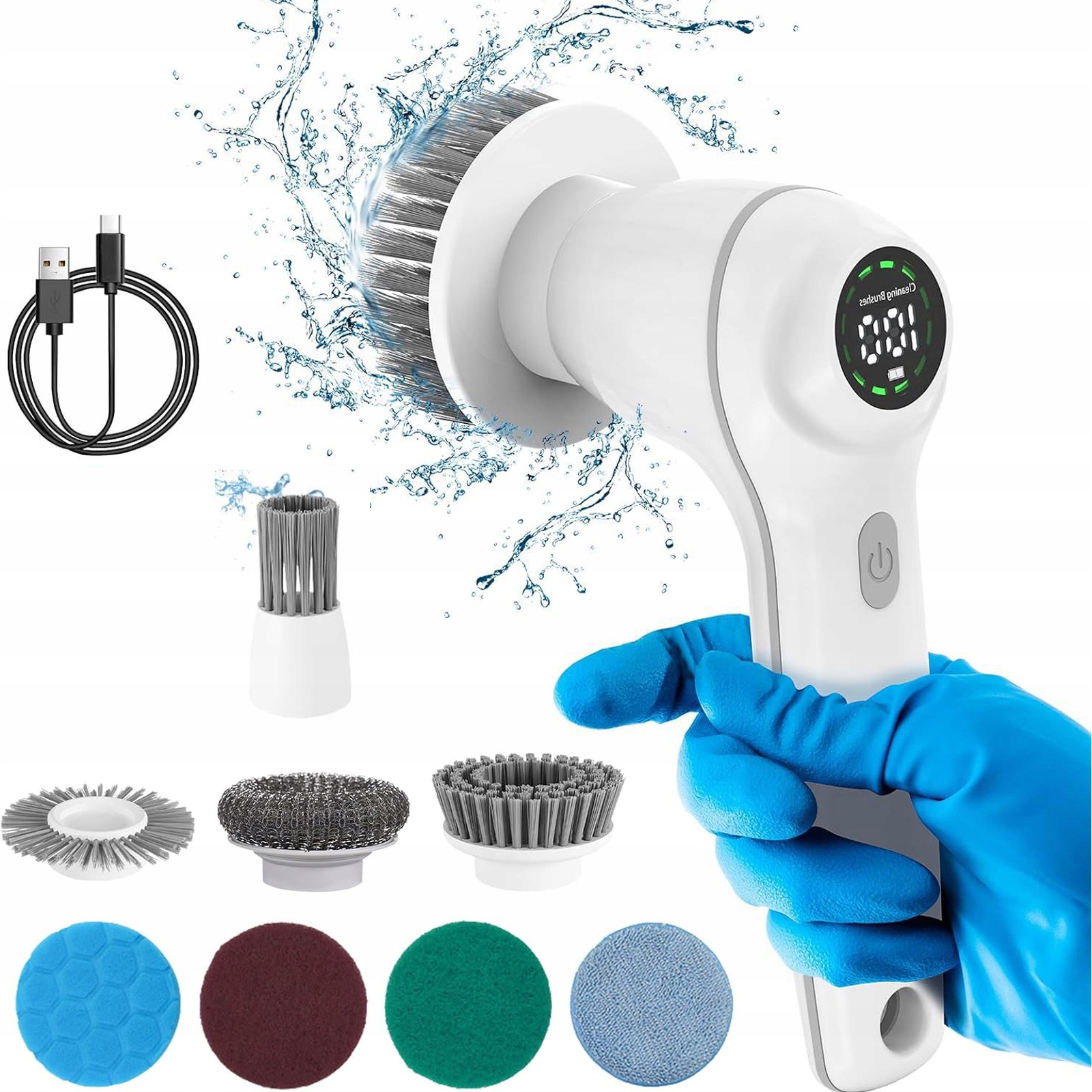 Levně 8V1 Elektrický Rotační Bezdrátový Kartáč Pro Úklid