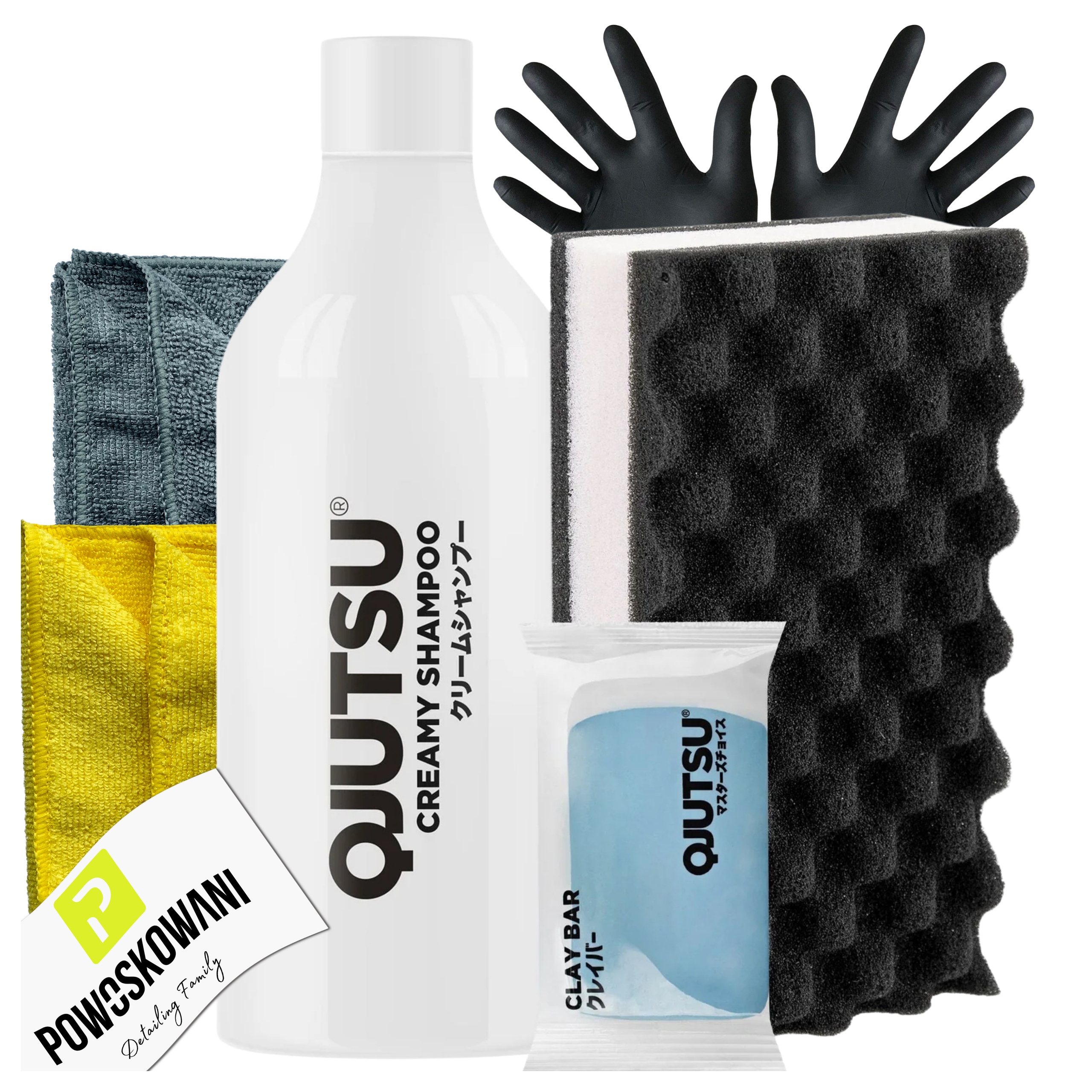 Soft99 Qjutsu Care Set Szampon Glinka Gąbka Zestaw Do Mycia Auta Samochodu