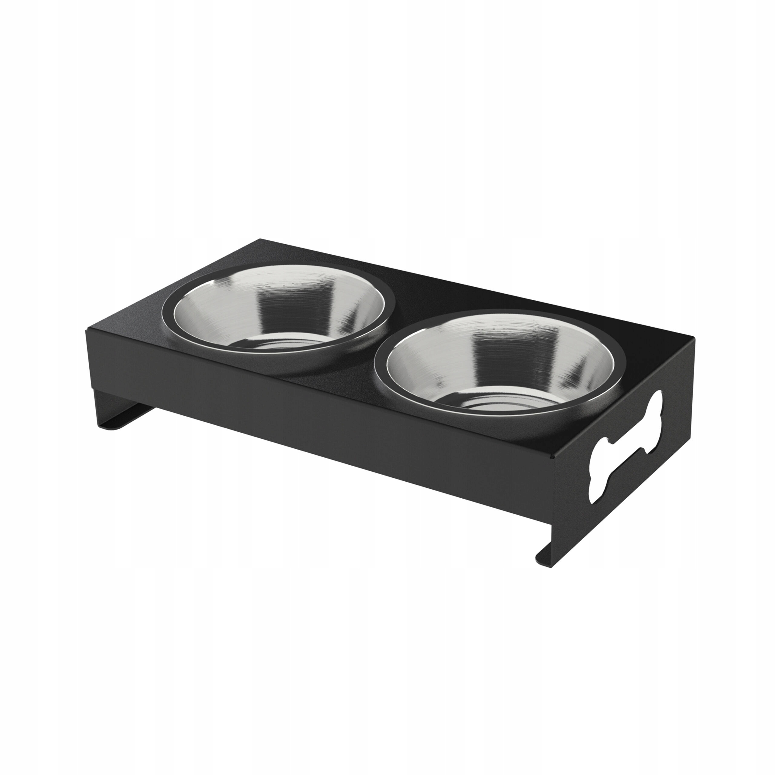 Levně Stojan na misky pro psa kočku Pako S černý kov misky 2 x 0,45 l 16895