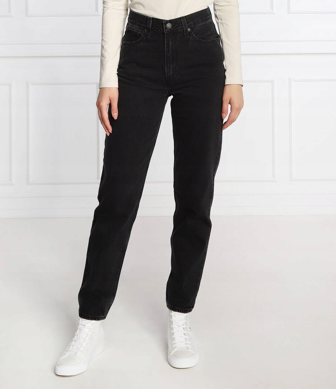 Levi's Dámské Džíny Černé Vysoký Pas Rovné 28/28 7_A