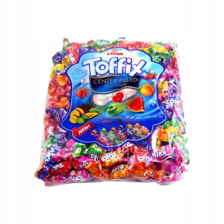 Levně Bonbóny Toffix mix 1 kg s ovocnou náplní