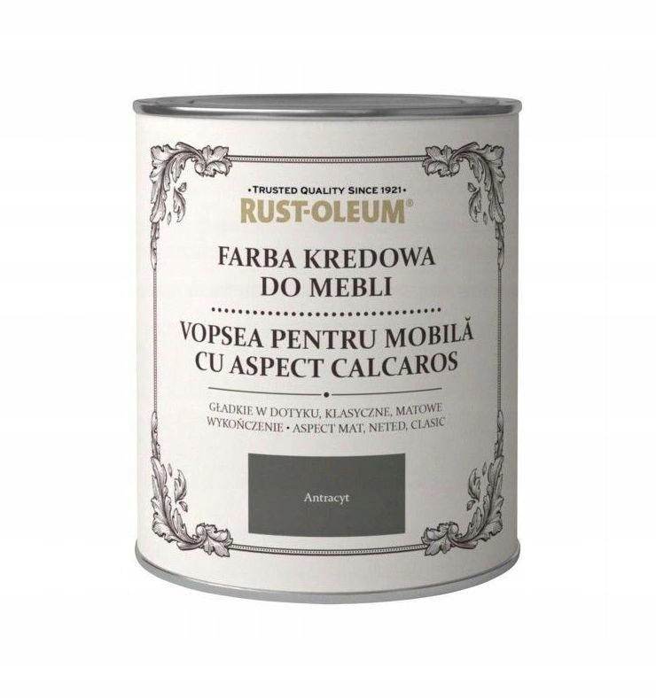 FARBA KREDOWA DO MEBLI RUSTOLEUM CIEM.SZARY 0,125L