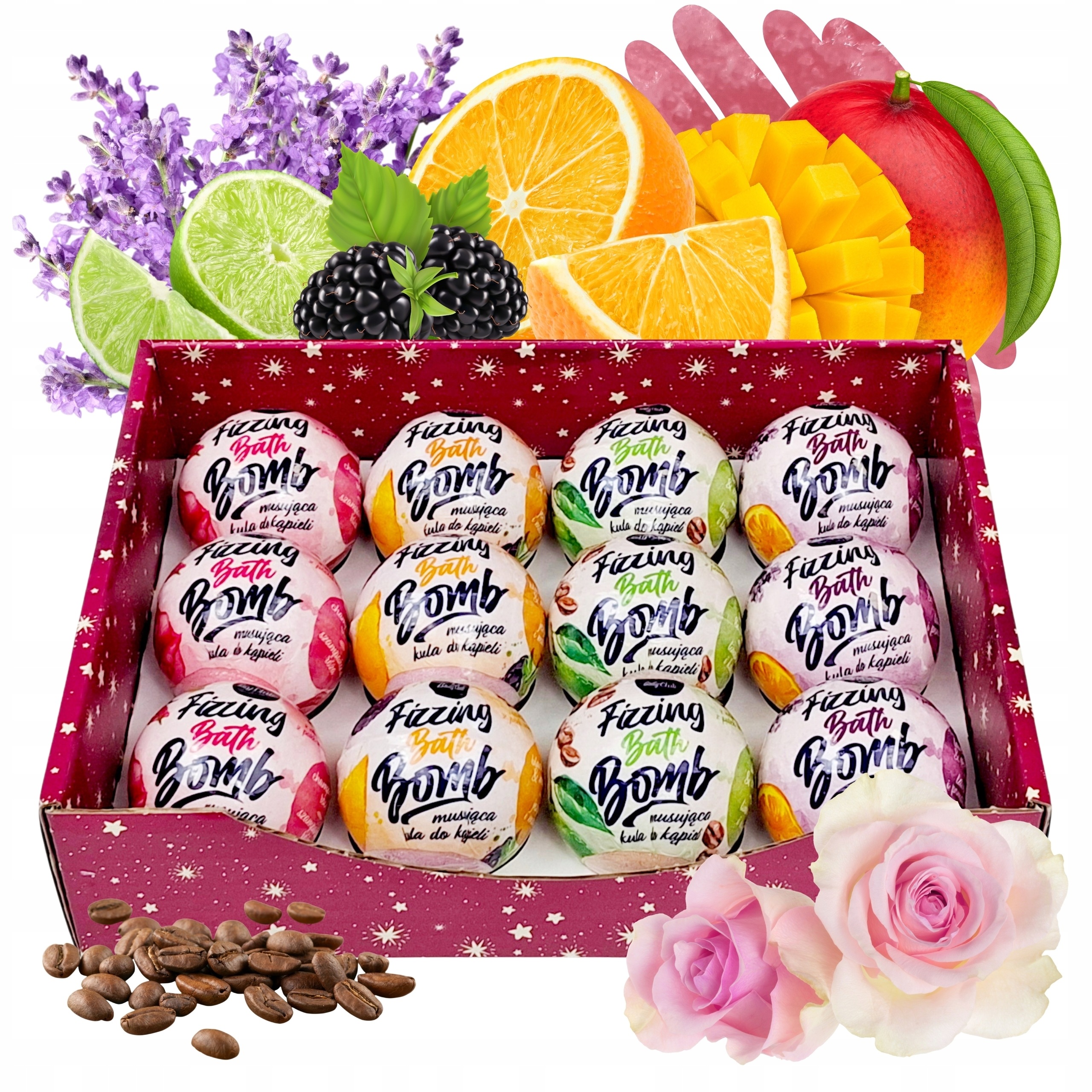 Kule do kąpieli Zestaw z olejkami naturalnymi 12 sztuk x 165gram Dla Kobiet