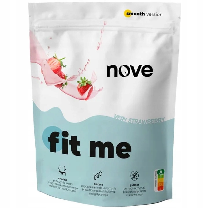 Jídlo v prášku Šejk na pití Nove Fit Me Strawberry 1,5 kg Jahoda