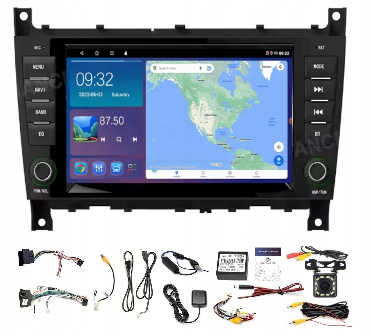 Gps Navigace Mercedes W203 W209 W219 4GB 64GB Usb Wifi Carplay