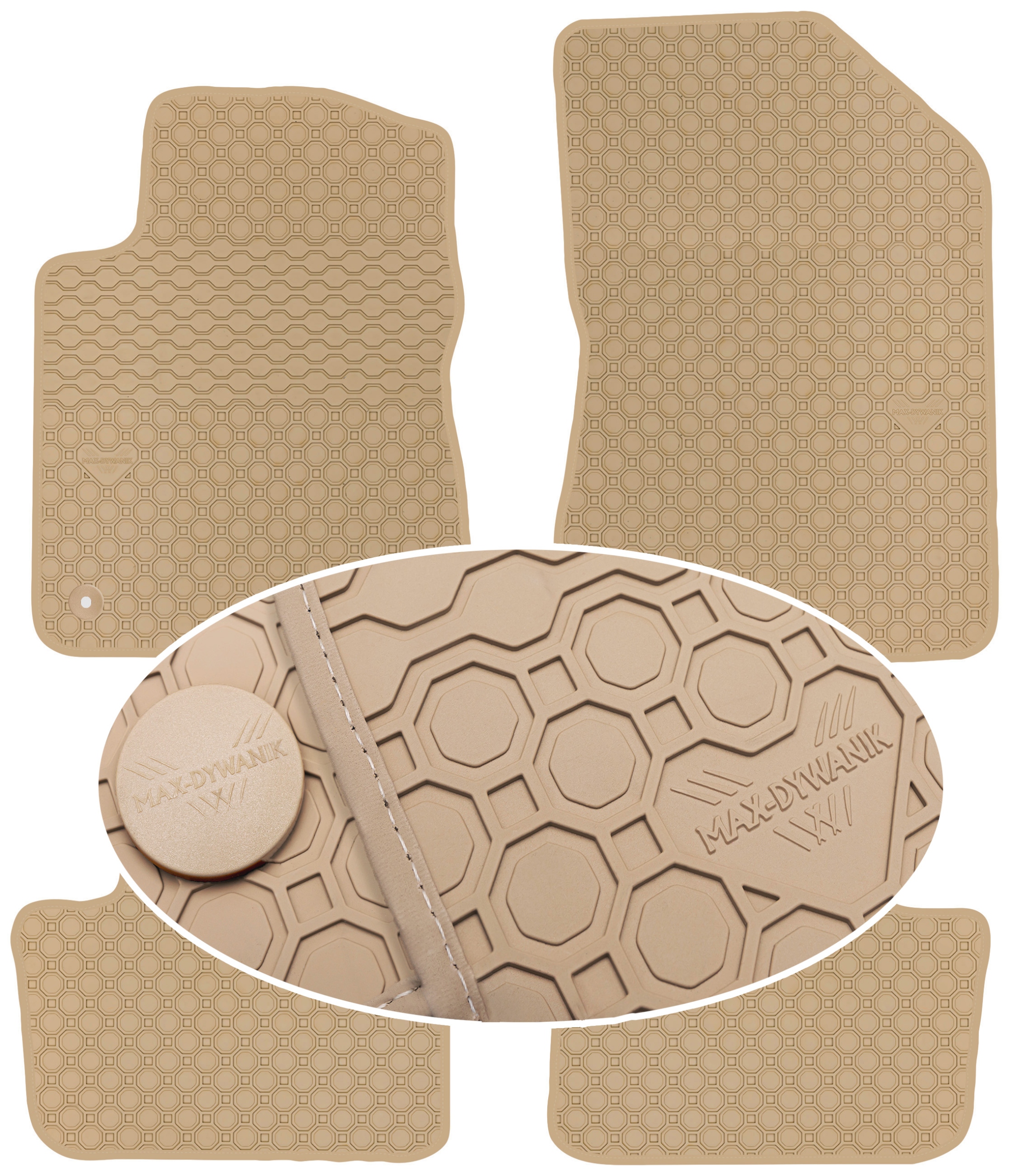 Peugeot 208 I 2012-2019 Koberce Béžové