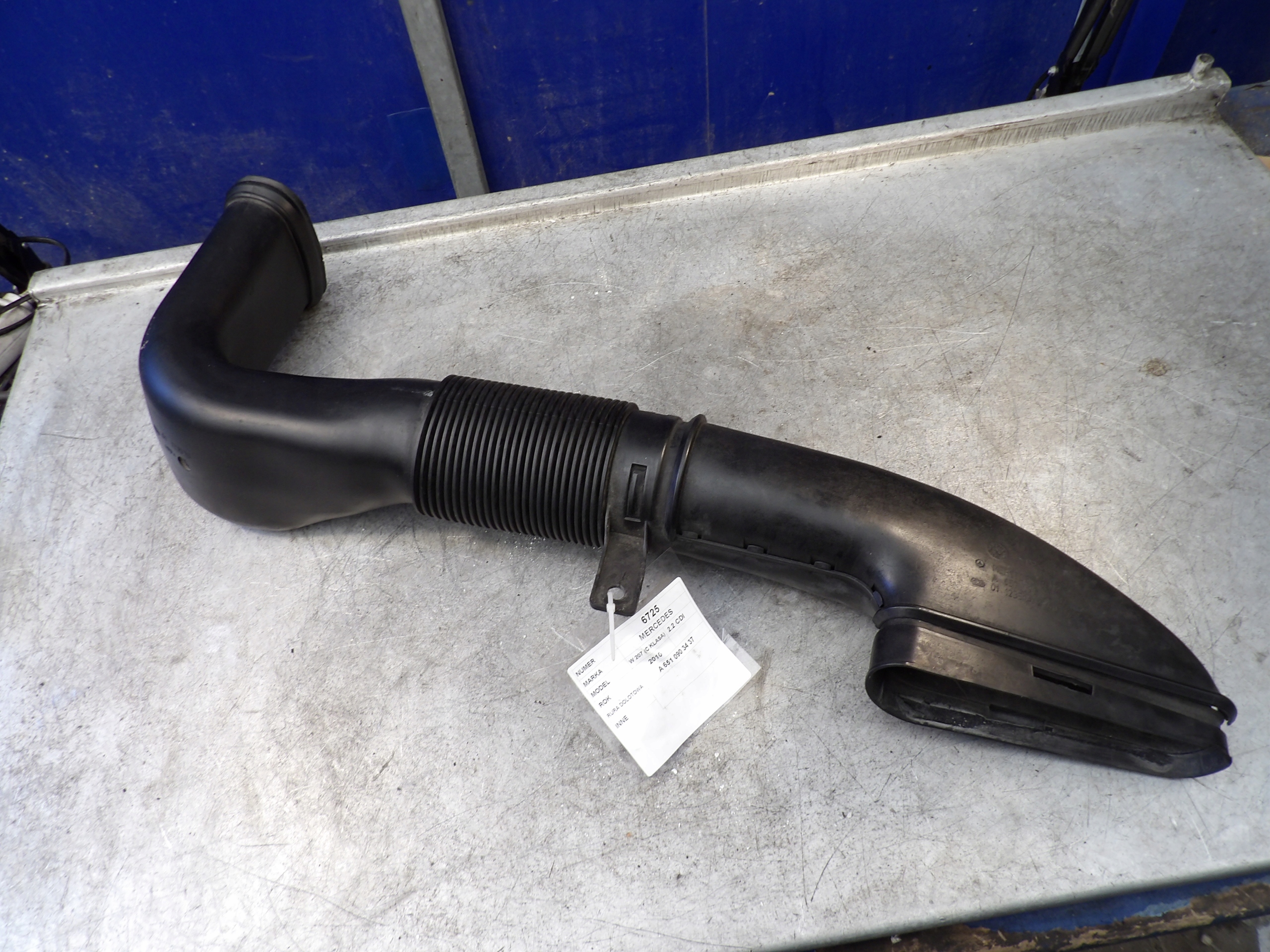 Mercedes W207 coupe 2,2CDI pipe dolotowa A6510903437