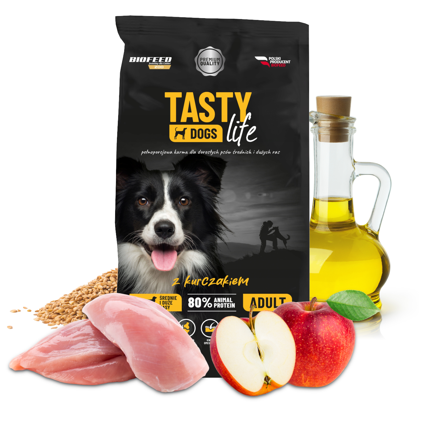 Biofeed Tasty Dogs Life Adult Karma dla psa z kurczakiem 15kg