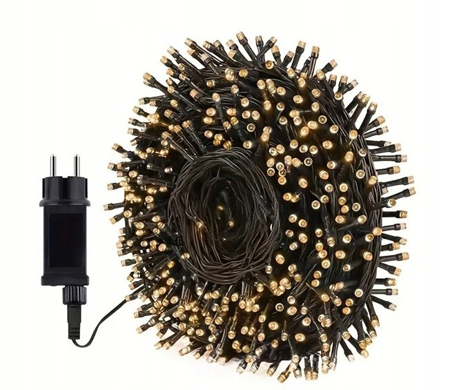 Vánoční osvětlení na stromeček s programátorem 300 Led, teplé