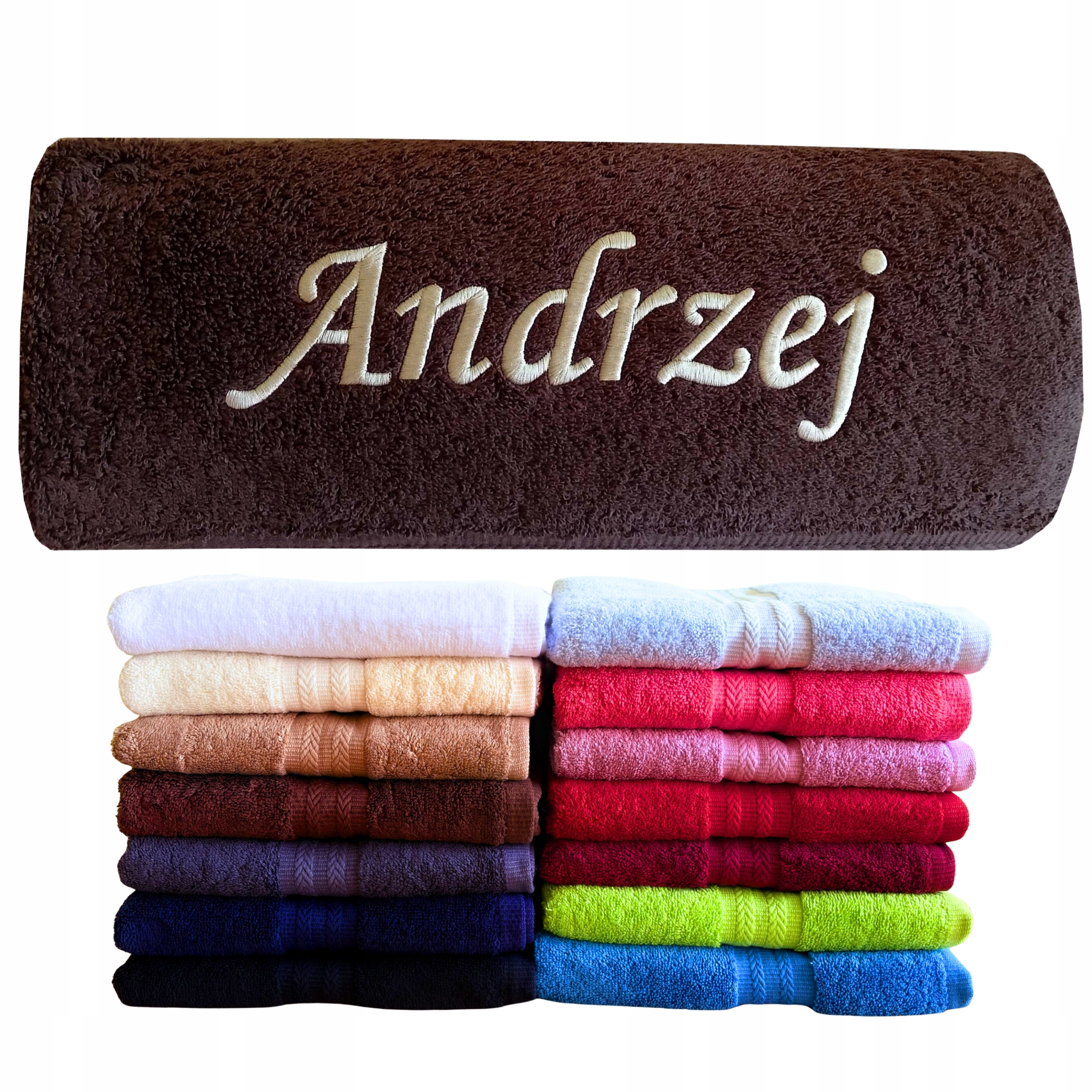 Ręcznik Z Imieniem Kąpielowy Duży Na Basen Basenowy Chłonny Haftem