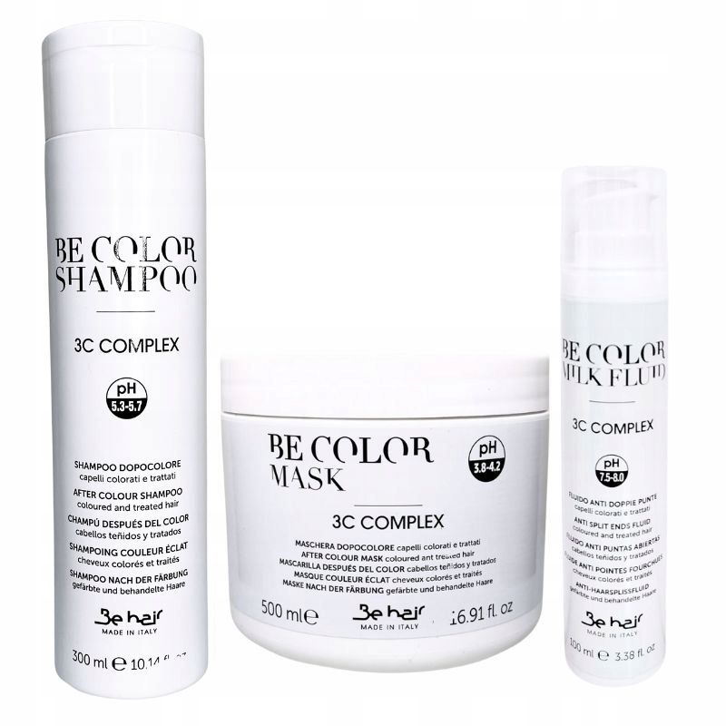 Šampon Pro Barvené Vlasy Be Color+maska+fluid Na Konečky S Keratinem
