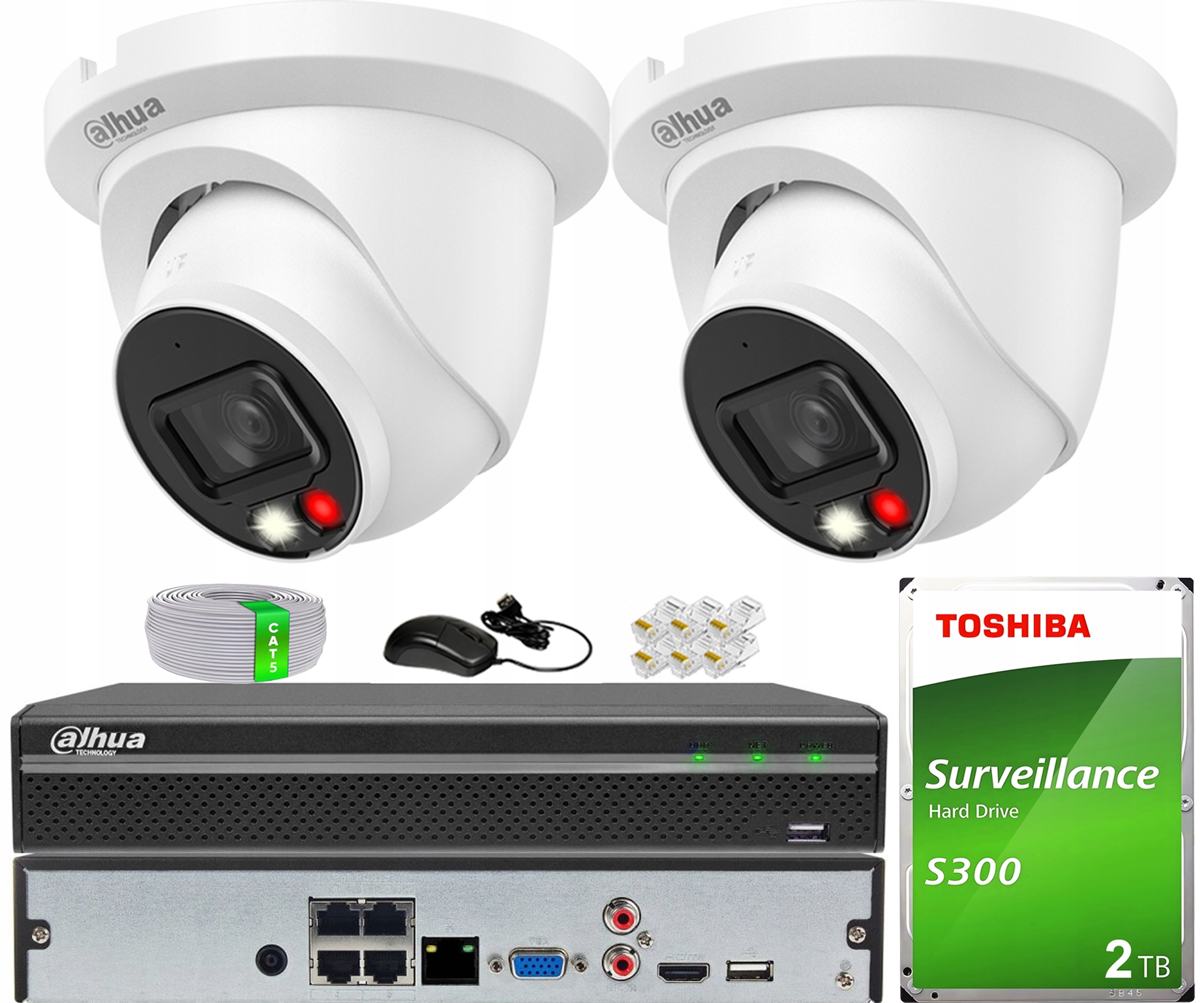 Ip PoE monitorovací sada 2 kamer IPC-HDW2649TM-S-IL-0280B WizSense Dahua