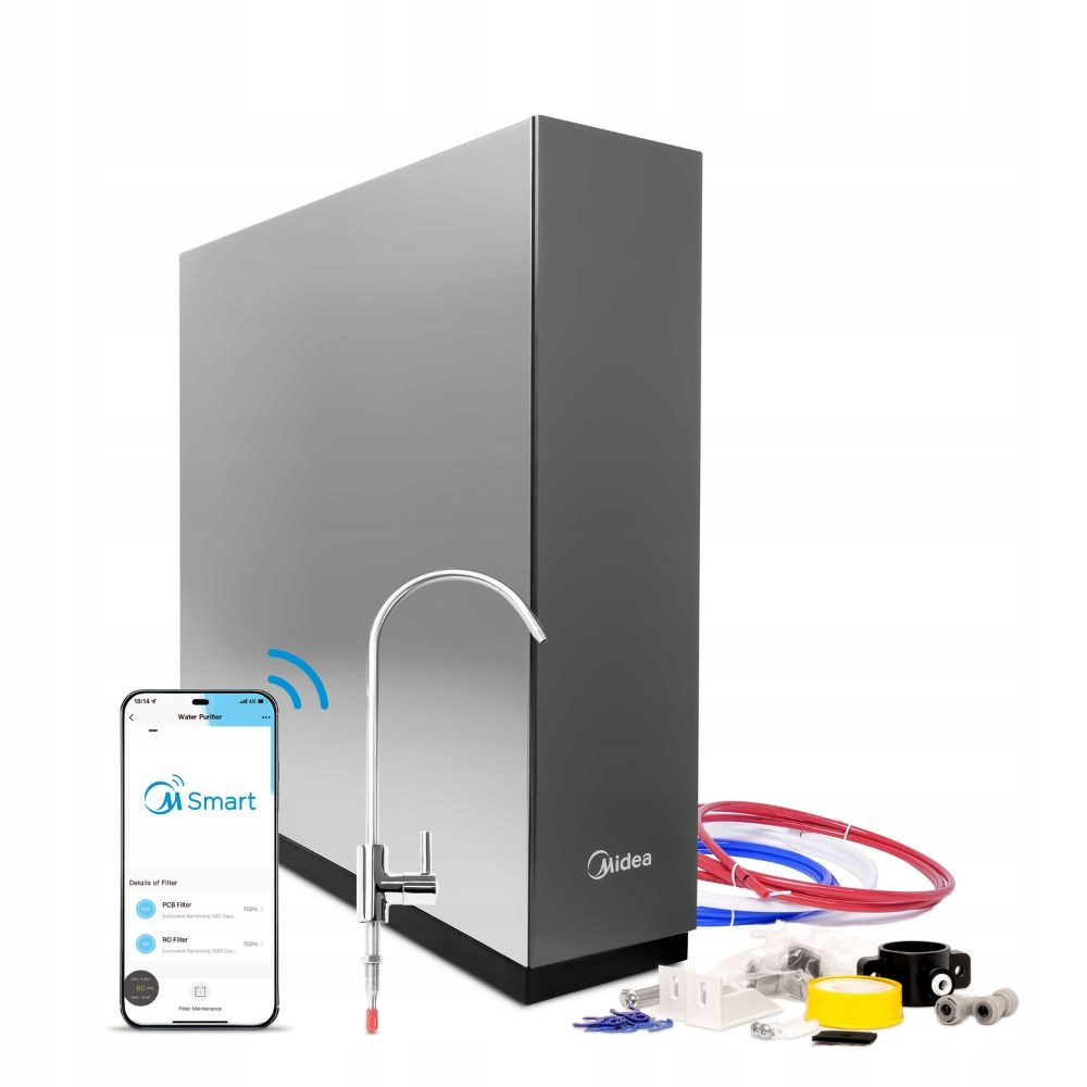Filtr Wody System odwróconej osmozy Midea 600GPD z WiFi i aplikacją