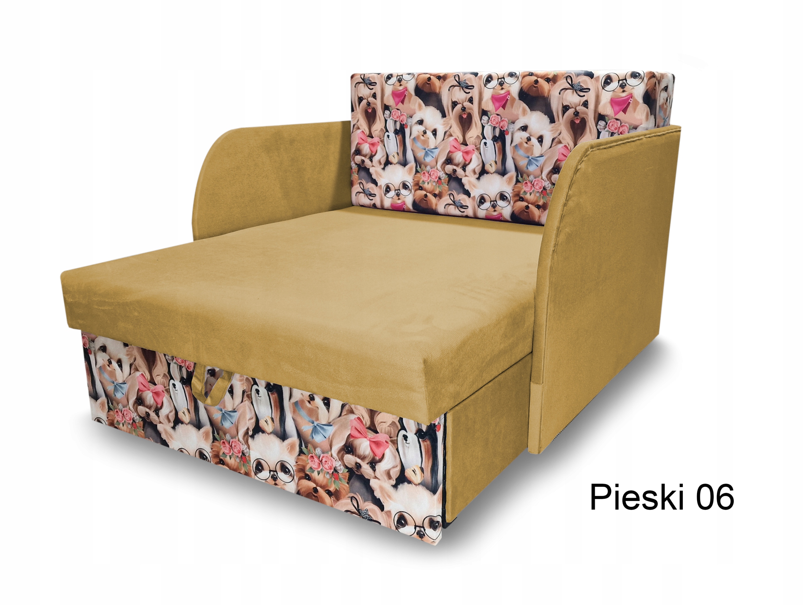 Tapczanik Sofa łóżko dziecięce Kubuś rozkładana funkcja spania Rodzaj narożnik