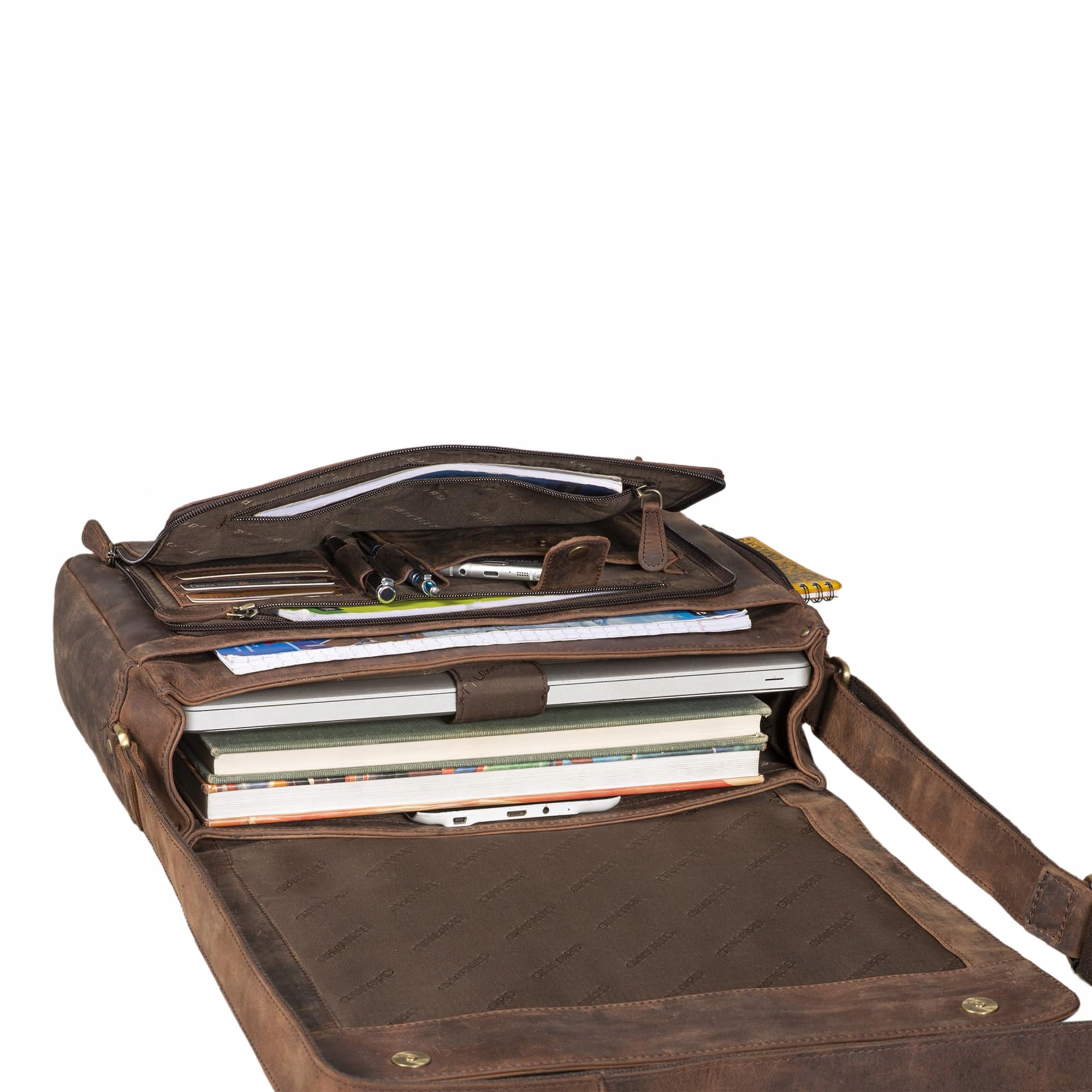 Stilord 'Tom' Vintage Elegancka skórzana torba na Rodzaj na laptopa