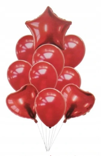 

Zestaw balonów czerwonych serca