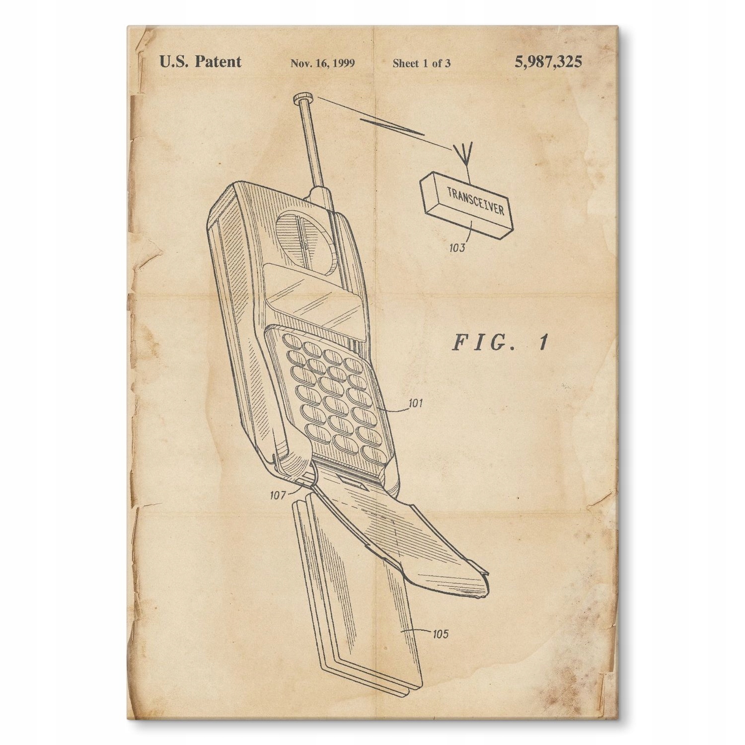 Kovový plakát Mobilní telefon S