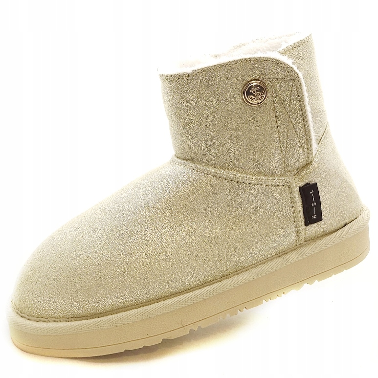 Dámské zateplené dámské kotníkové boty Béžové HighStreet London NG3966