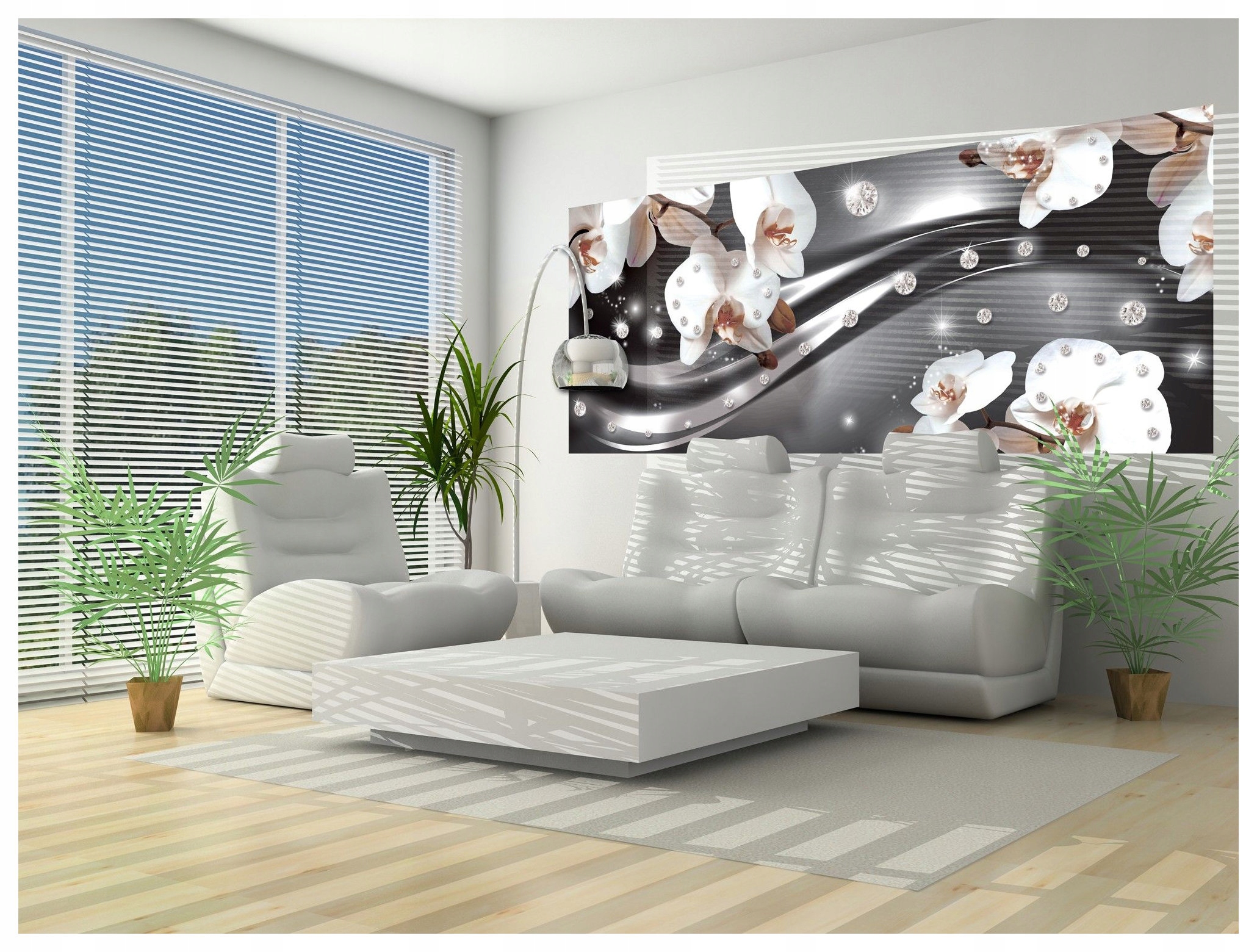 Vliesová fototapeta Bílé orchideje Elegance a luxus 250x104 lepidlo