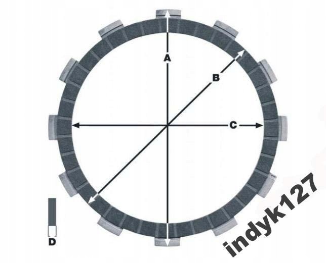 TARCZE SPZEGLA SPRZEGLOWE HONDA CBX VF 750 SHADOW Producent Motrix